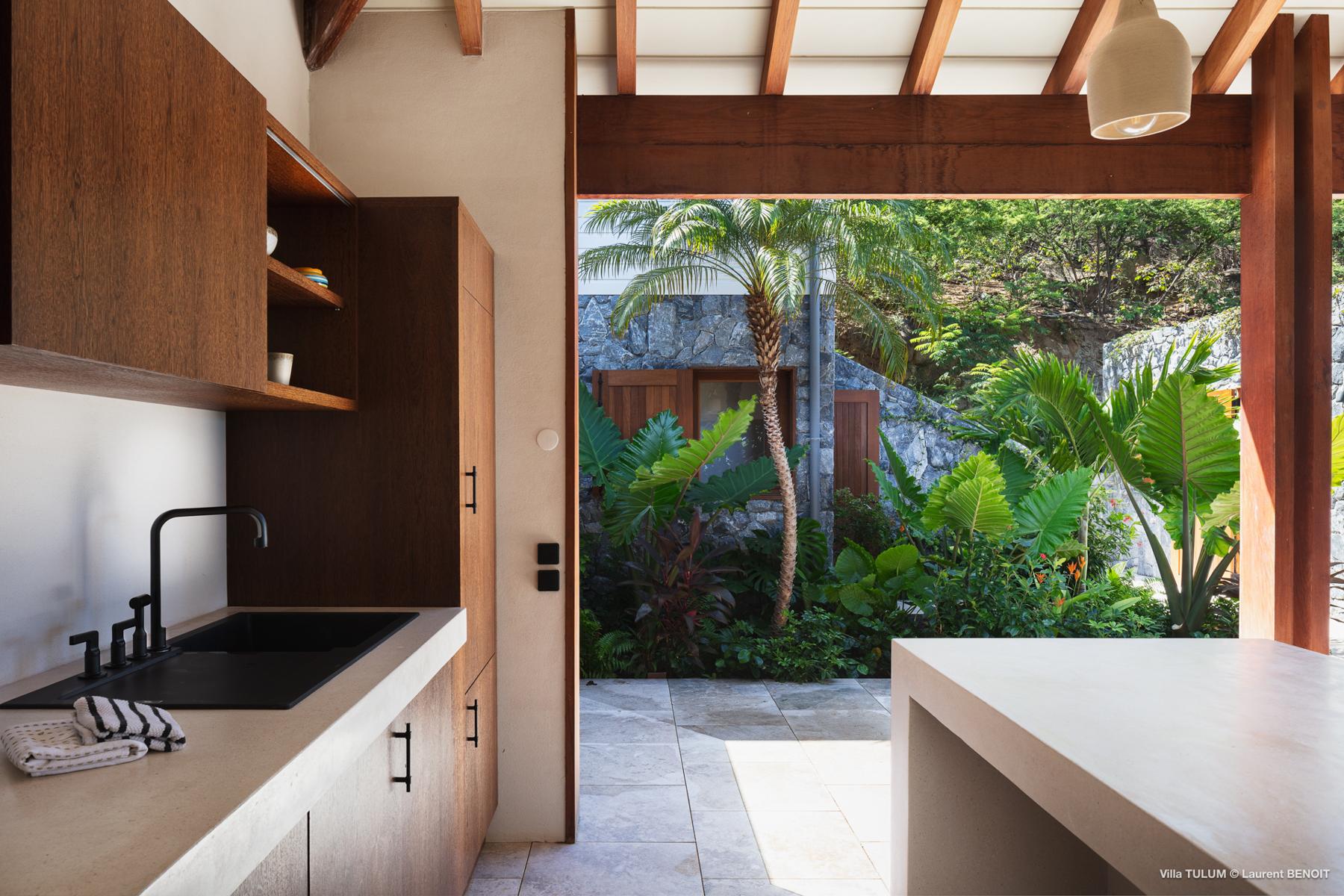 Villa Tulum, St Barts, capturing the kitchen