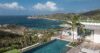 Clifftop infinity pool with panoramic views of the coastline at a luxury St Barts villa rental