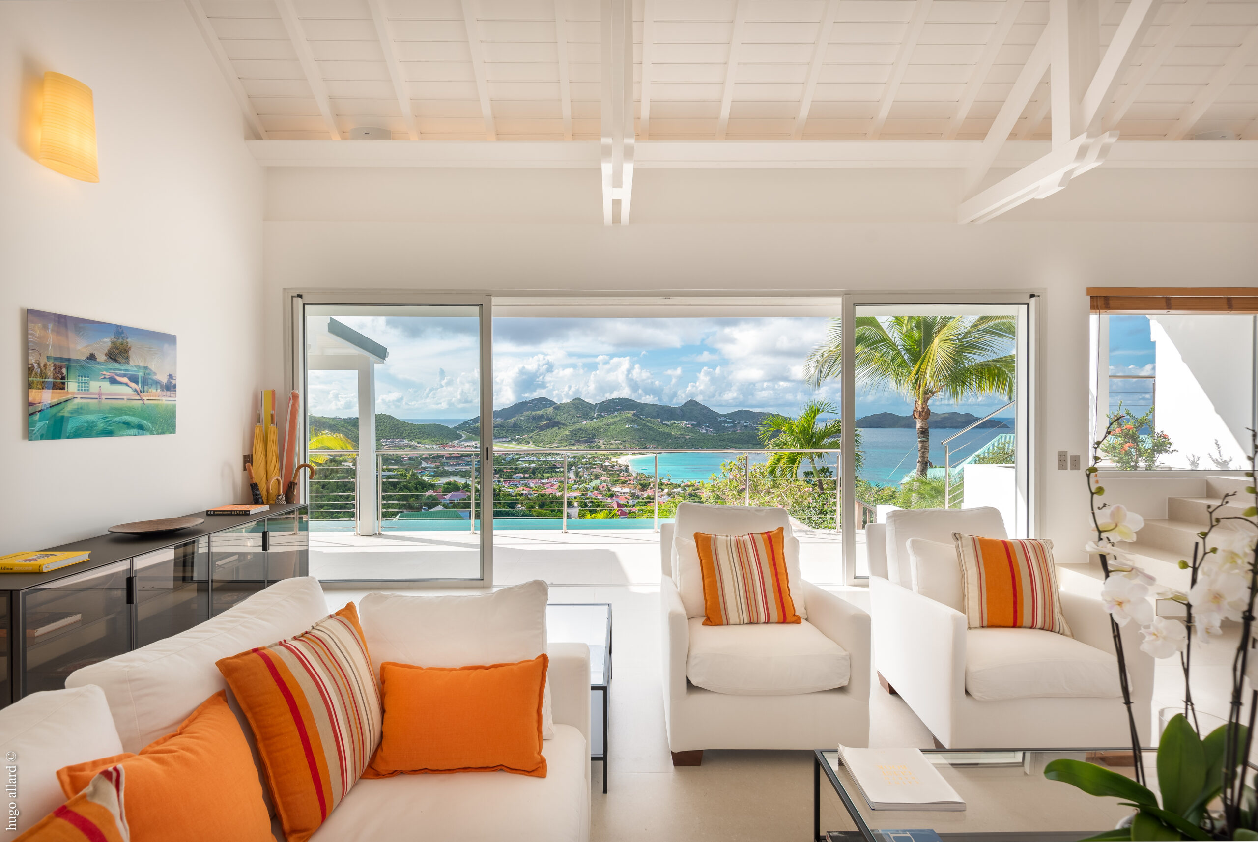 Villa Ott living space island light in St Barts.