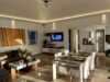 Modern open-plan living and dining area with contemporary decor at St Barts vacation rental