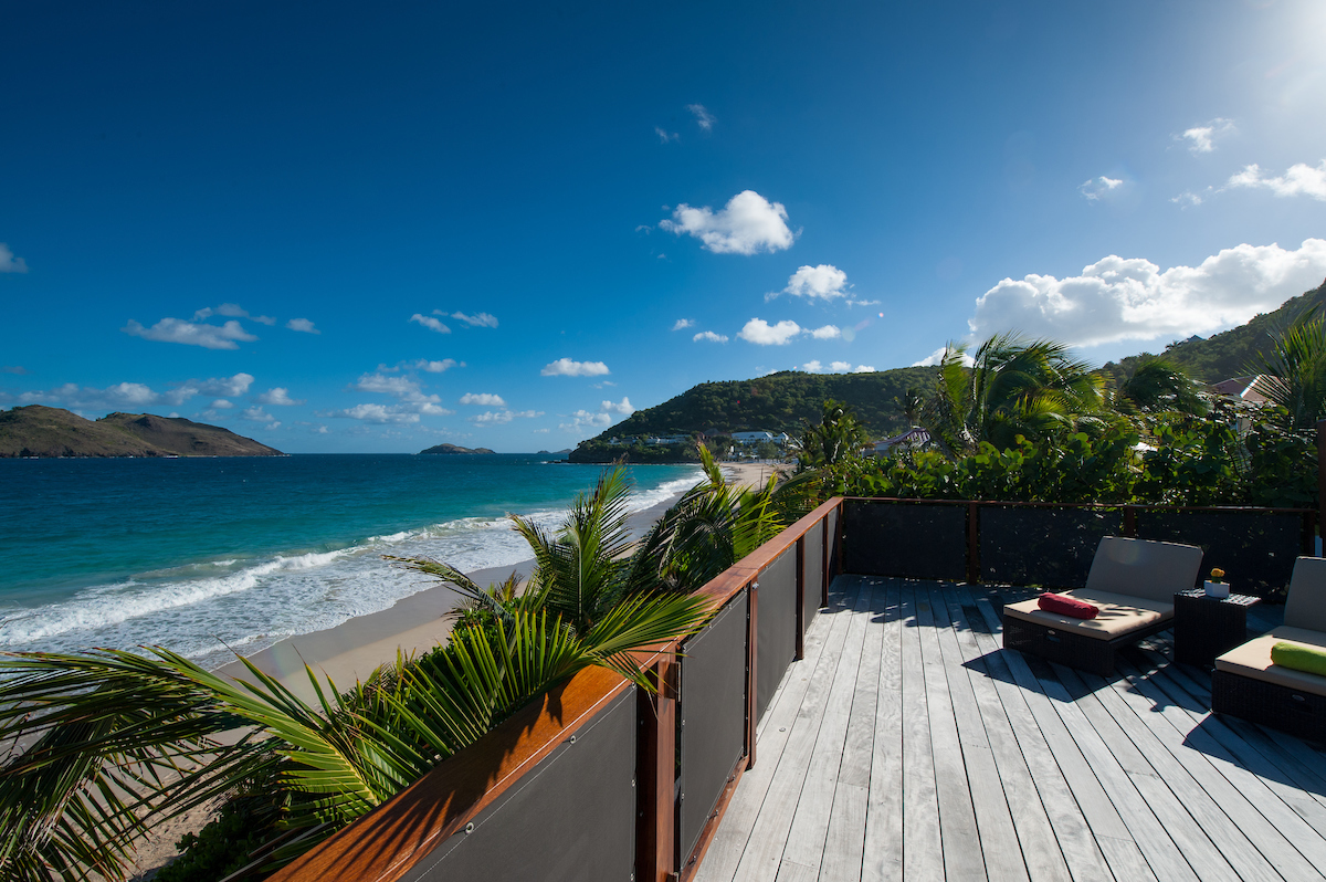 Villa Micela's beach view in St. Barts with a relaxed Caribbean mood.