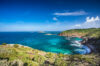Panoramic view of turquoise Caribbean waters and rugged coastline near luxury villas St Barts.
