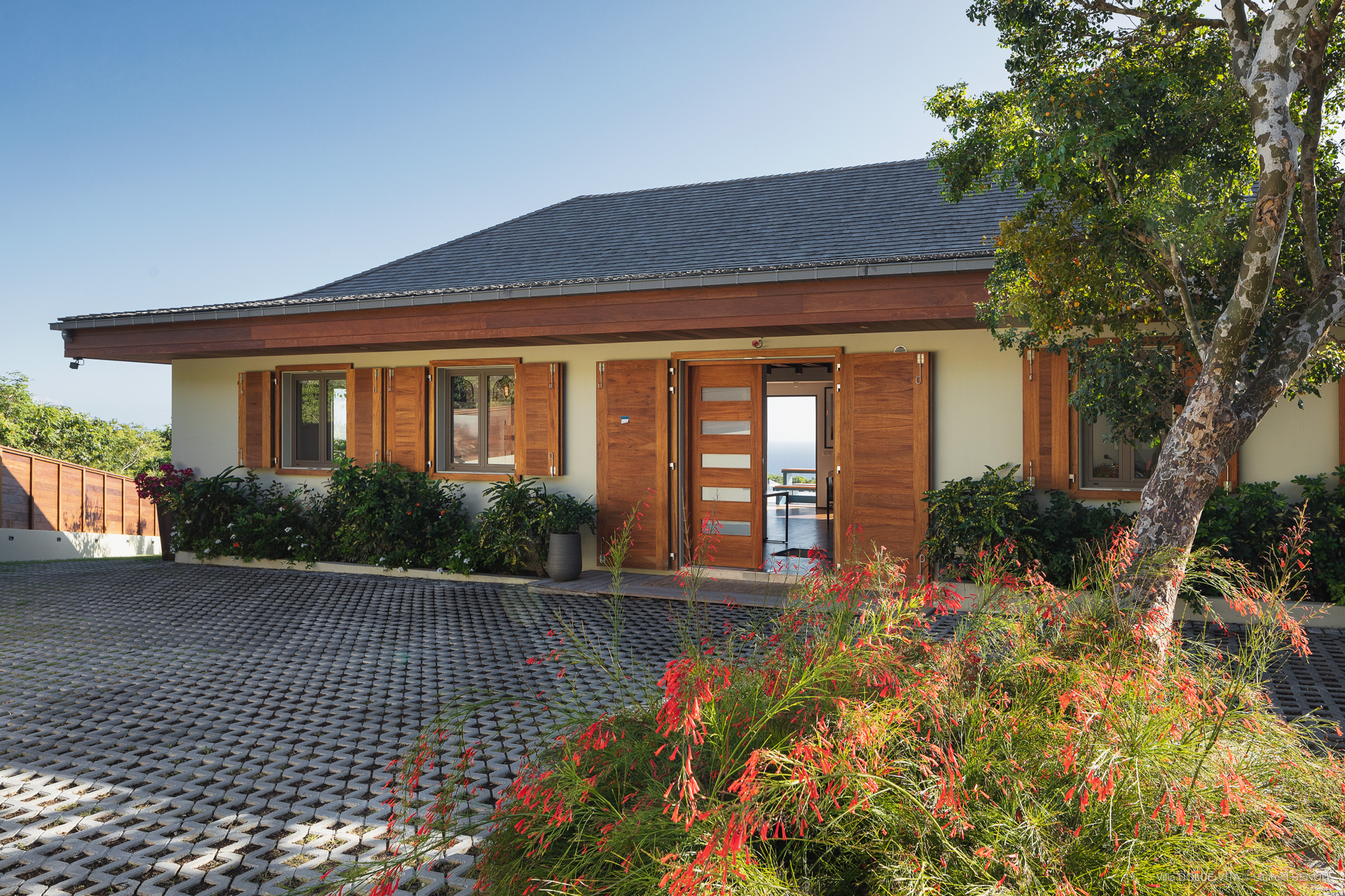 Front entrance at Villa Dolce Vita in St Barts.