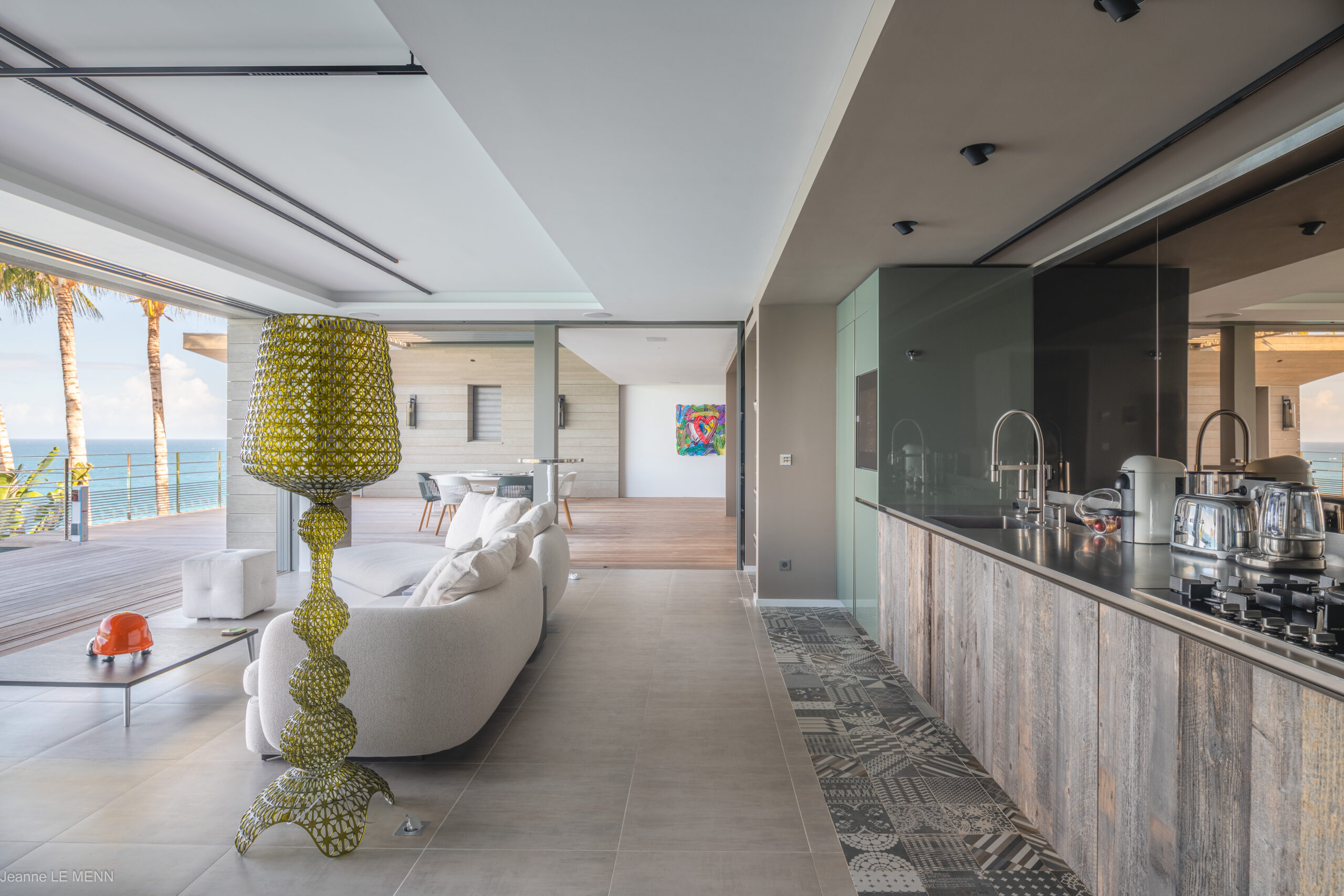 Relaxed Living area at Villa Honu, near the kitchen.